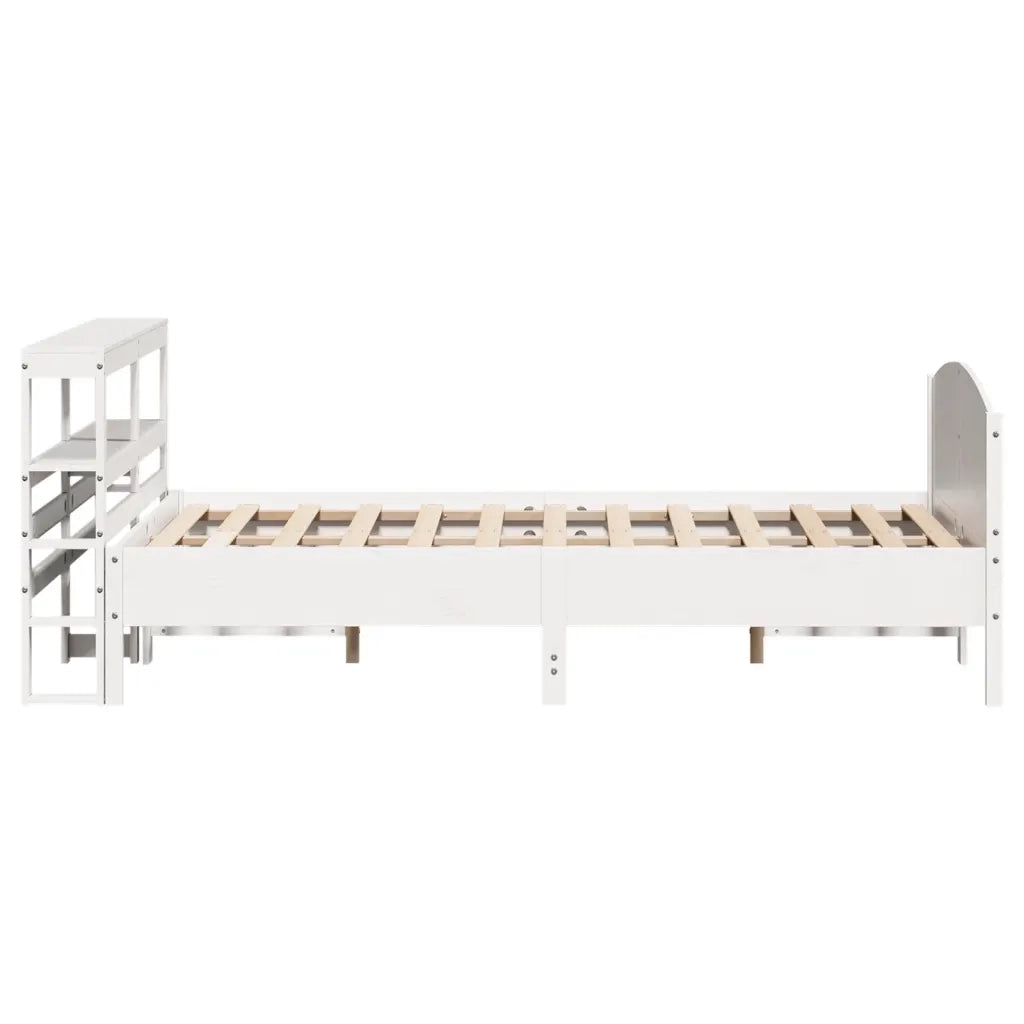 Letto senza Materasso-Struttura Letto Bianco 120x200 cm Legno Massello di Pino 395359