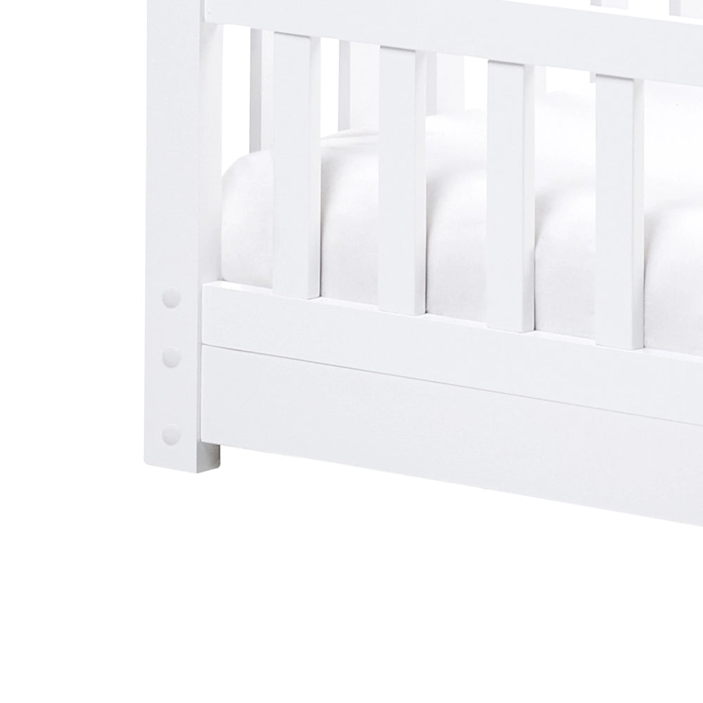 Letto per bambini a forma di casa UE Telaio singolo 90 x 200 cm con doghe in legno di pino bianco