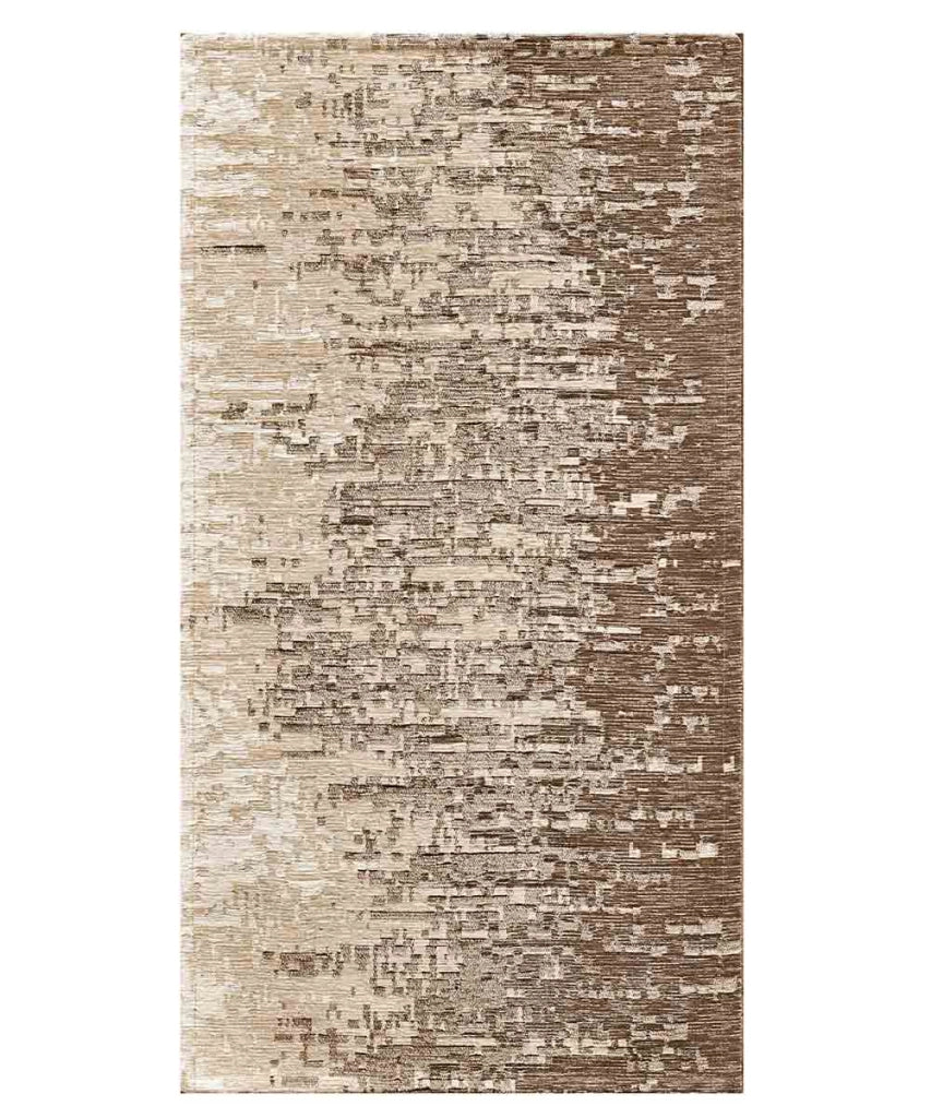 Tappeto TAMIGI TORTORA moderno contemporaneo pixel sfumati, passatoia cucina multiuso lavabile antiscivolo cm.55x280