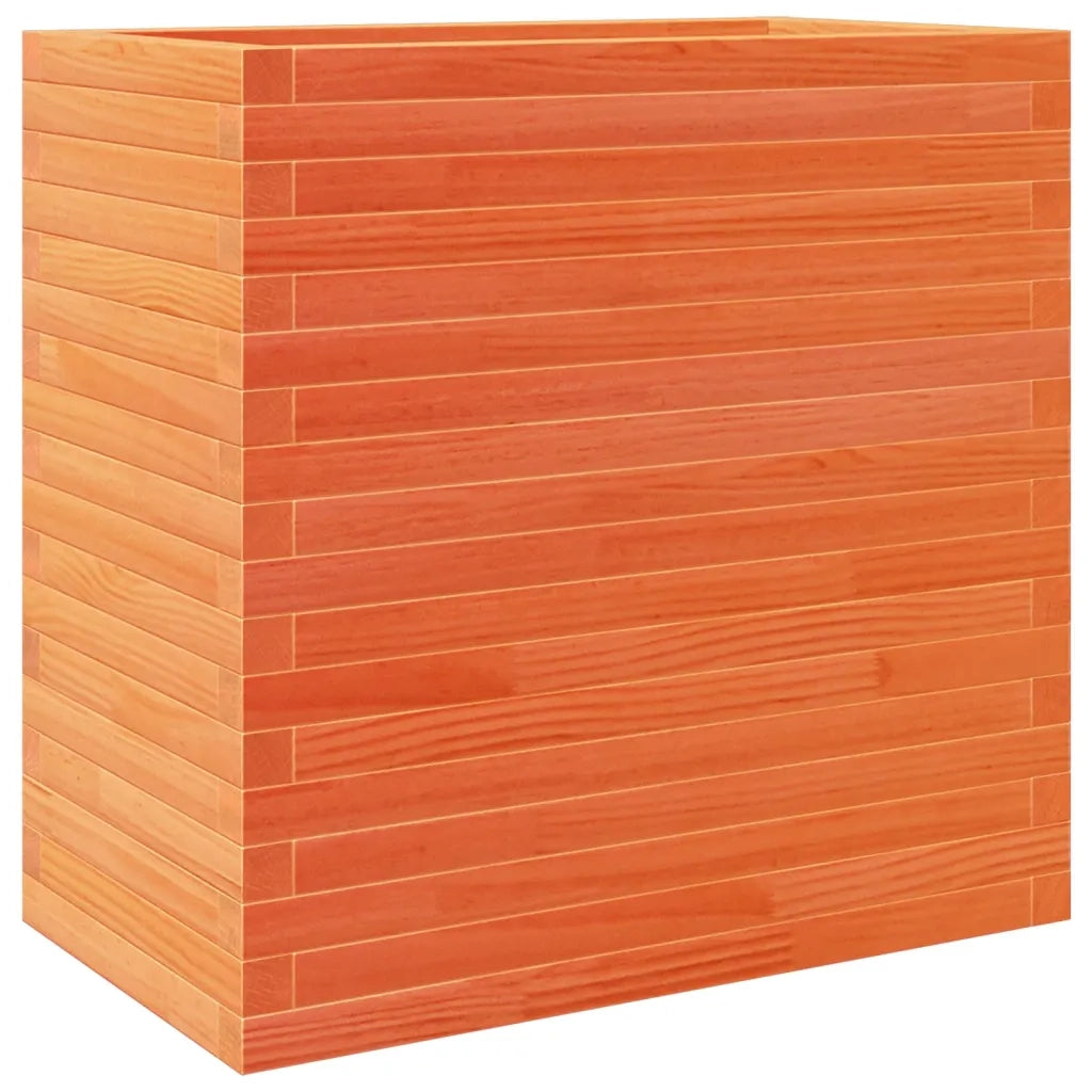 Fioriera Giardino-Vaso da Esterno-Contenitore per Piante Marrone Cera 70x40x68,5cm Legno Massello Pino