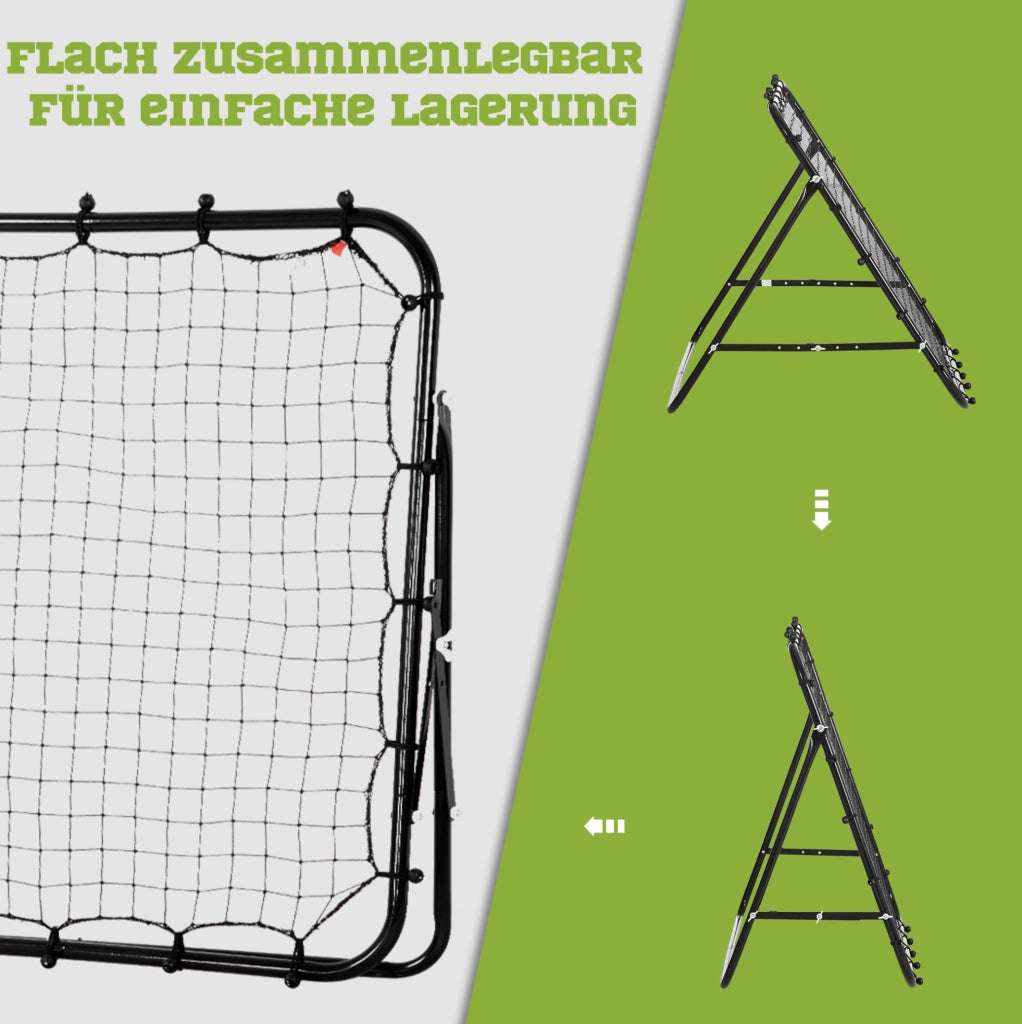 Rete Rebounder Sportiva Pieghevole Nera 96x80x96 cm