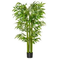 Pianta Finta di Bambù Alta 160cm con Vaso Nero per Interno