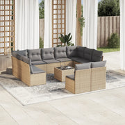Set Divani da Giardino 12 pz con Cuscini Beige in Polyrattancod mxl 87545