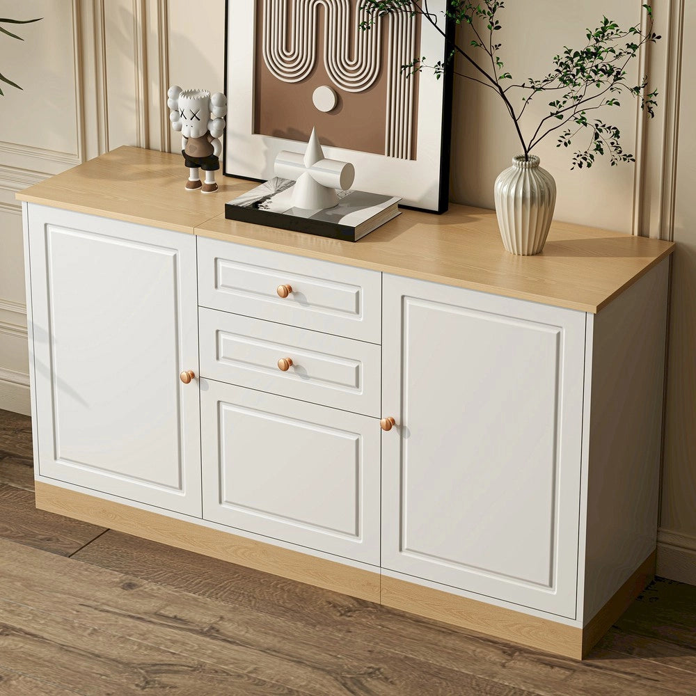 Credenza 3 Ante e Cassetti ¨C MINIMAL ¨C Mobile Contenitore Multiuso per Soggiorno e Sala da Pranzo