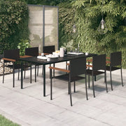 Set da Pranzo da Giardino 7 pz Nero cod mxl 35384