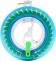 Attrezzatura per volo con maniglia in ABS con 150m di corda e funzione di blocco - Blu