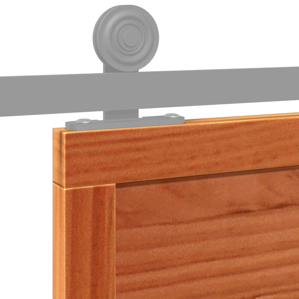 Porta del fienile Marrone cerato 80 x 208 cm 860858