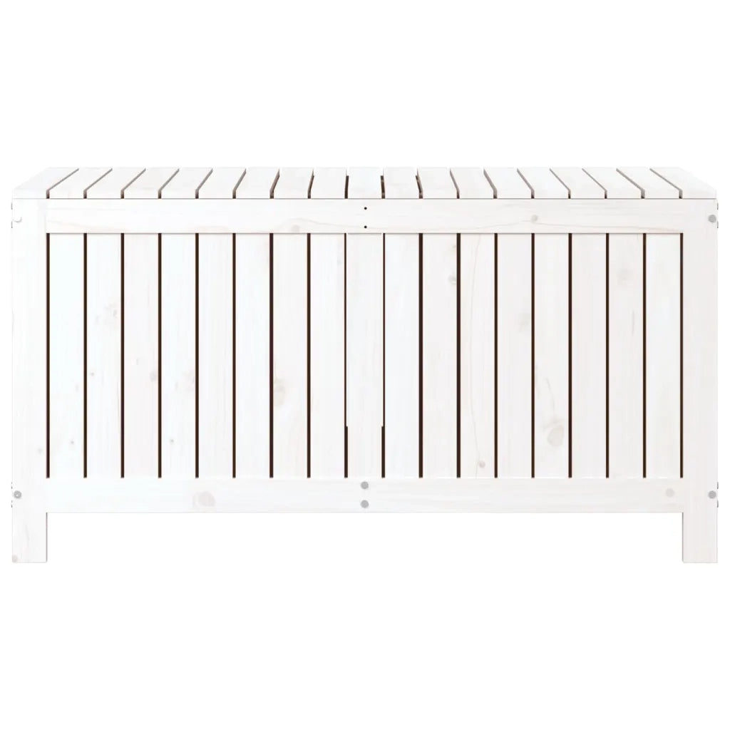 Contenitore da Giardino Bianco 121x55x64 cm Legno Massello Pino CFW4929094