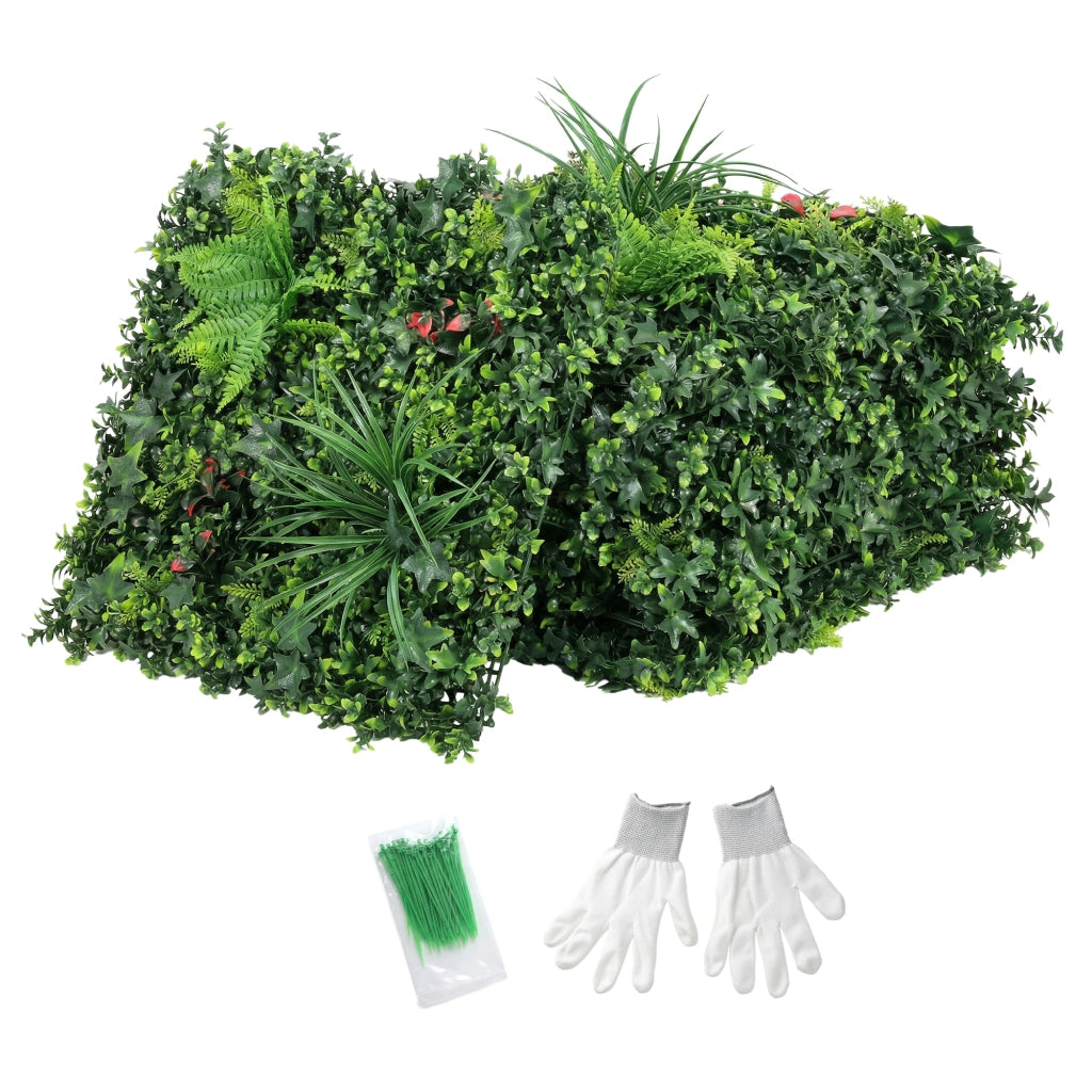 Set 6 Sedi Artificiali da Giardino 50x50 cm ¨C zephmum ¨C Verde, per Terrazza e Balcone