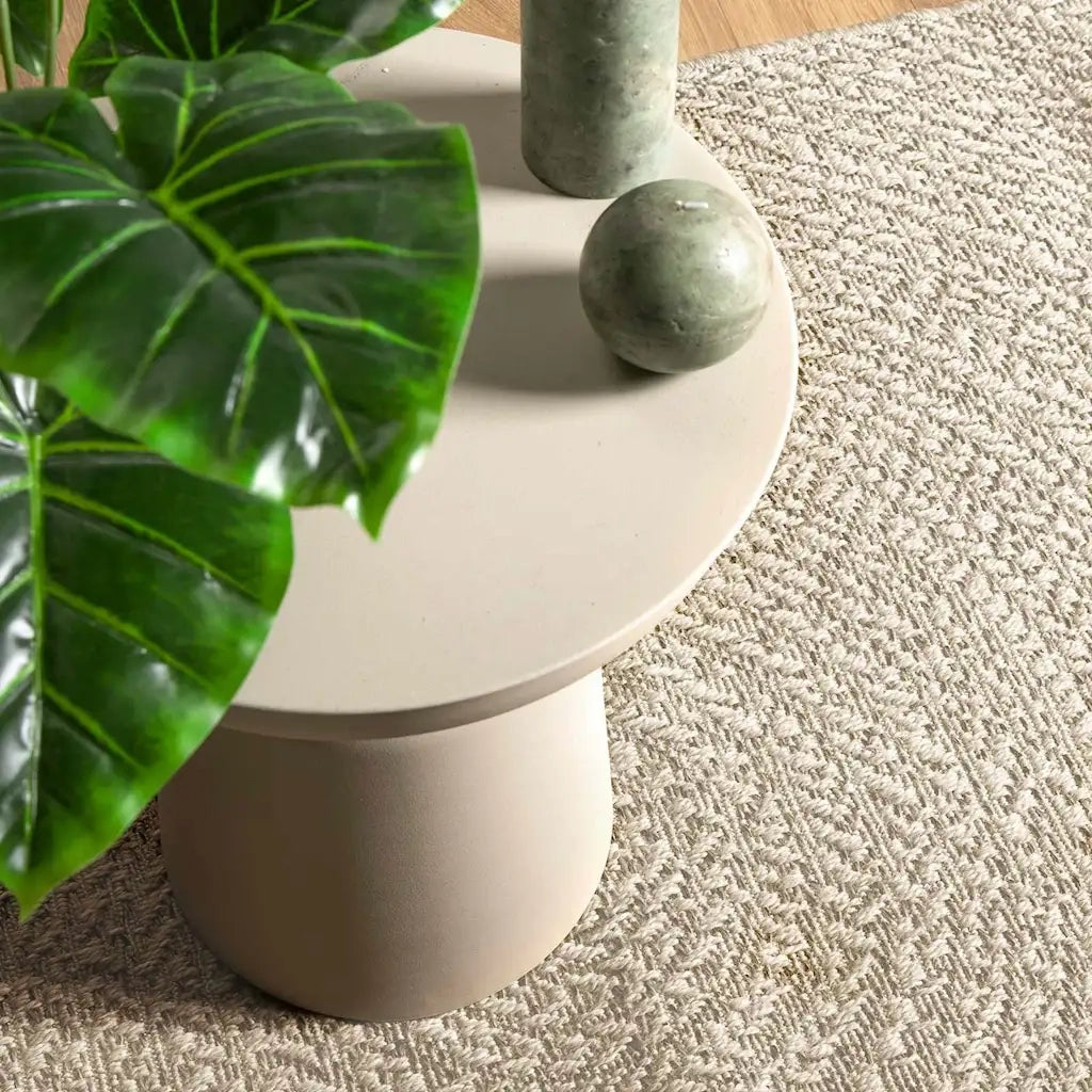 Tappeto ZIZUR Crema 80x200 cm Aspetto Iuta Interni ed Esterni 4010373