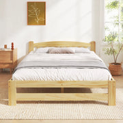 LETTO matrimoniale 140x200 cm in legno massello di pino naturale con testiera
