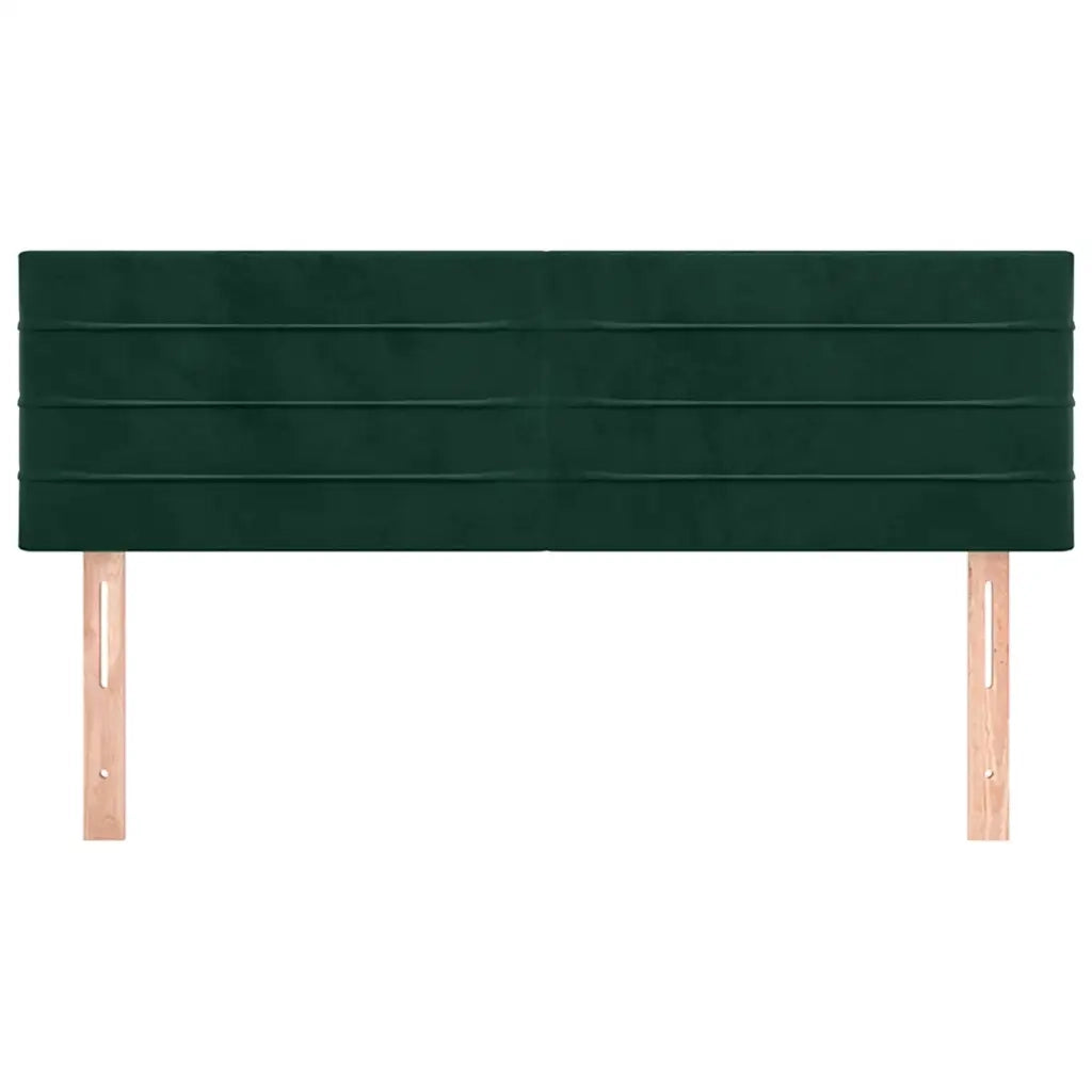 Testiera Verde Scuro 144x5x78/88 cm in Velluto 346155