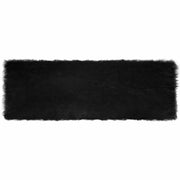 Tappeto in finta TAFALLA | Tappeto del soggiorno Nero 80 x 250 cm Poliestere