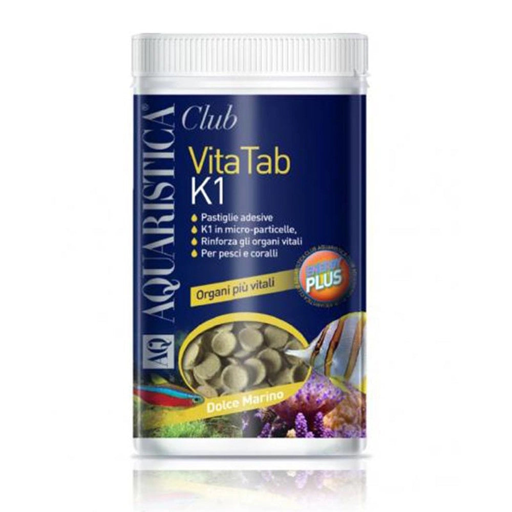 Aquaristica VitaTab K1 - pastiglie adesive altamente nutrienti per pesci d' acqua dolce e marina Formato: 100 pastiglie