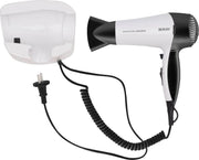 Asciugacapelli da parete 2000W con aria fredda, 2 velocità e supporto muro con cavo spiralato per bagno hotel - Sogo