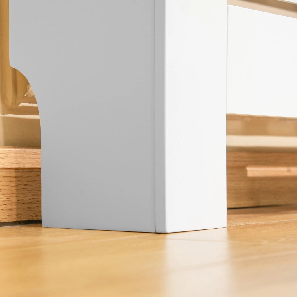Copritermosifone Allungabile 140-202x19x82,5 cm in MDF Bianco