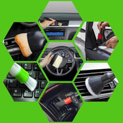 Set di 11 spazzole morbide per pulizia interna dell'auto. Adatte per pulire vani di ventilazione, cruscotto, pelle, cerchi e griglie dell'aria condizionata.