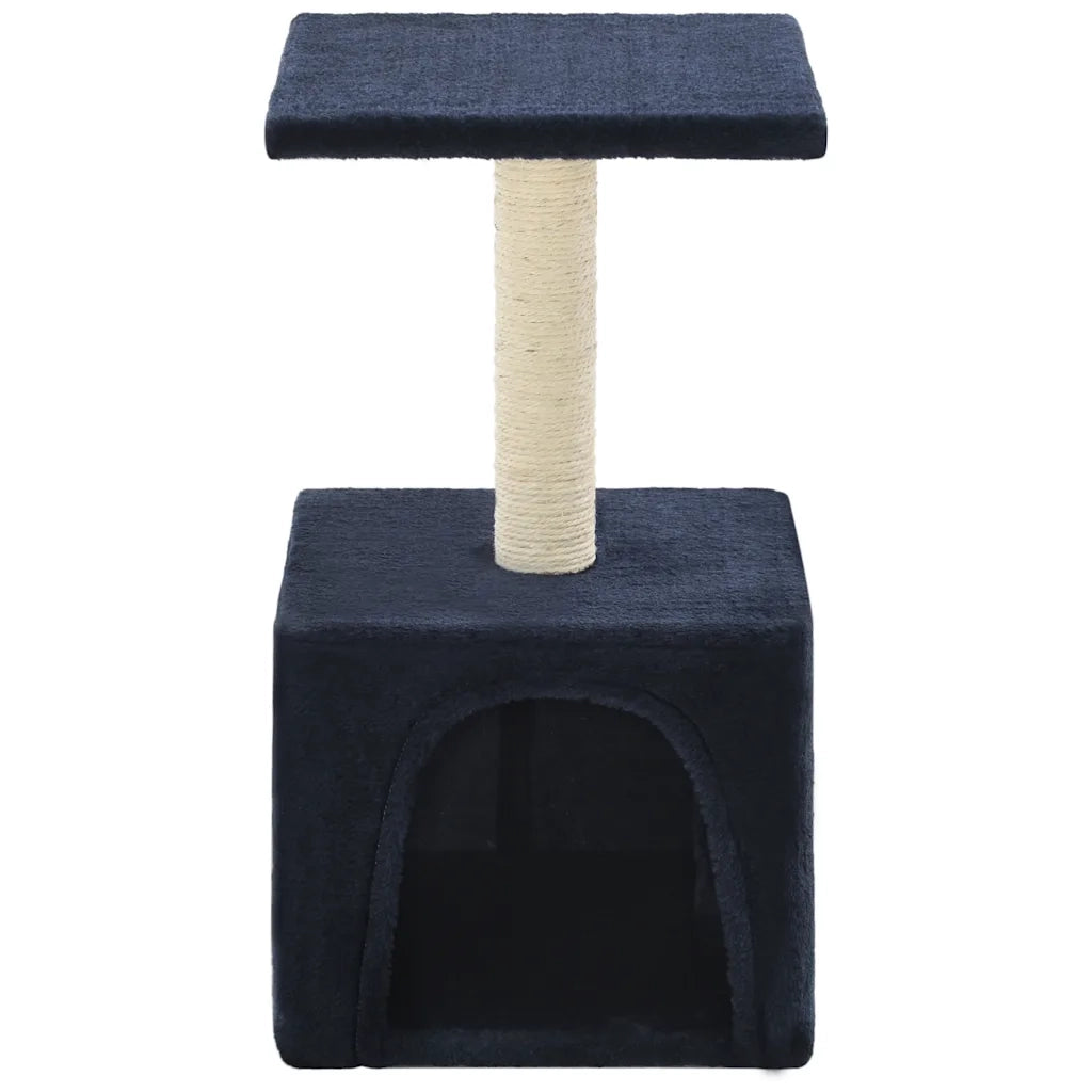 Albero per Gatti con Tiragraffi in Sisal 55 cm Blu Scuro 170541