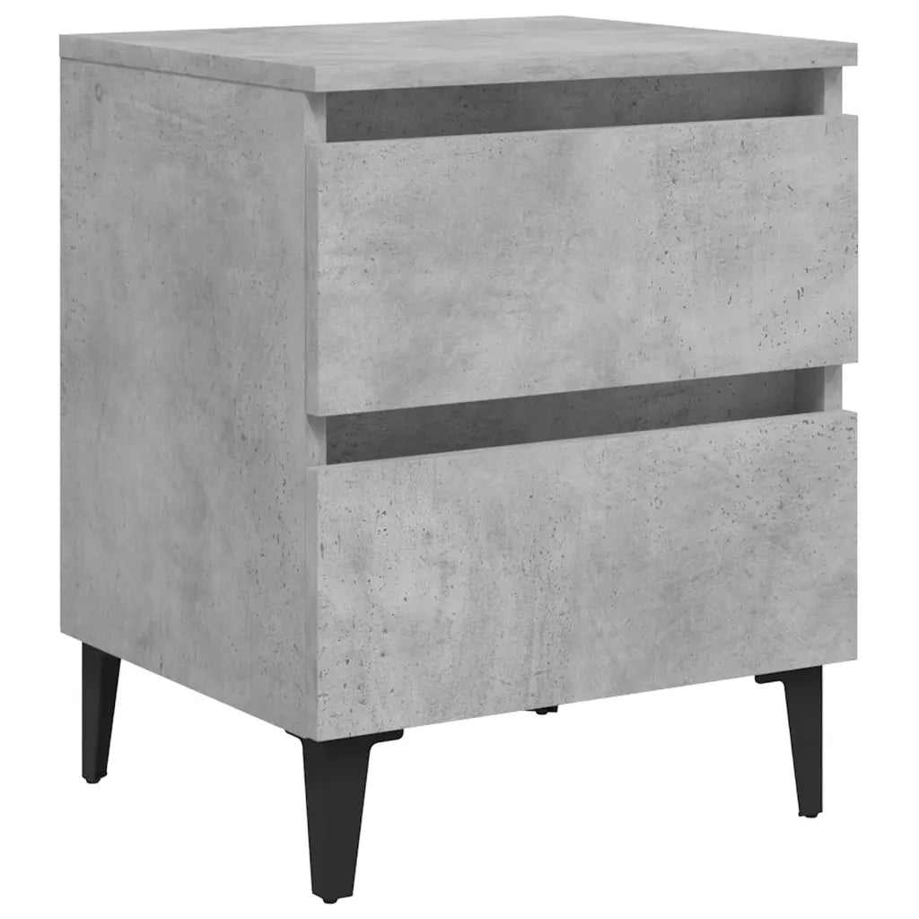 Comodino Grigio Cemento 40x35x50 cm in Legno Multistratocod mxl 121320
