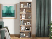 Biblioteca Pramollo, Libreria 5 Ripiani, 70x24.5x211.5h cm Marrone Rovere