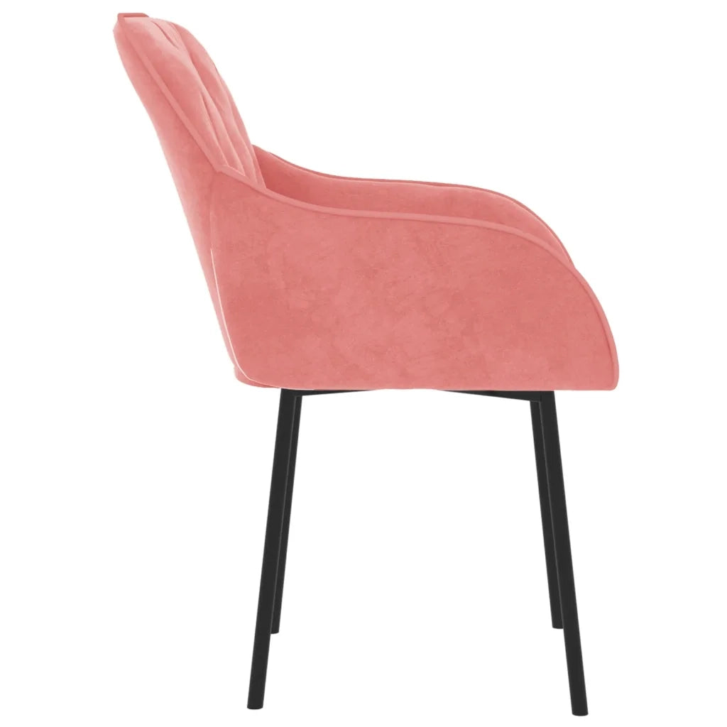 Sedie da Pranzo 2 pz Rosa in Velluto cod mxl 15721