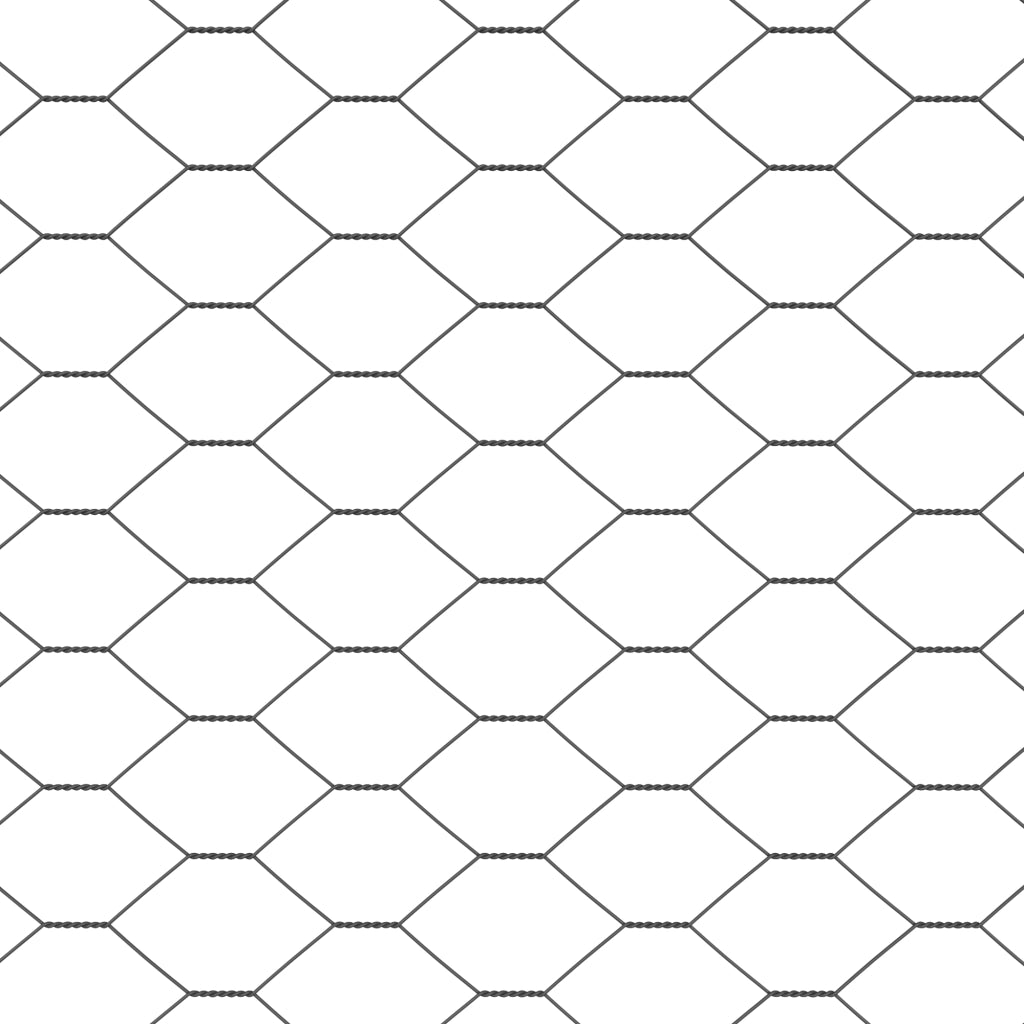 Set di Recinzione Set di 2 Grigio Metallo 25 x 1.2 m Durevole