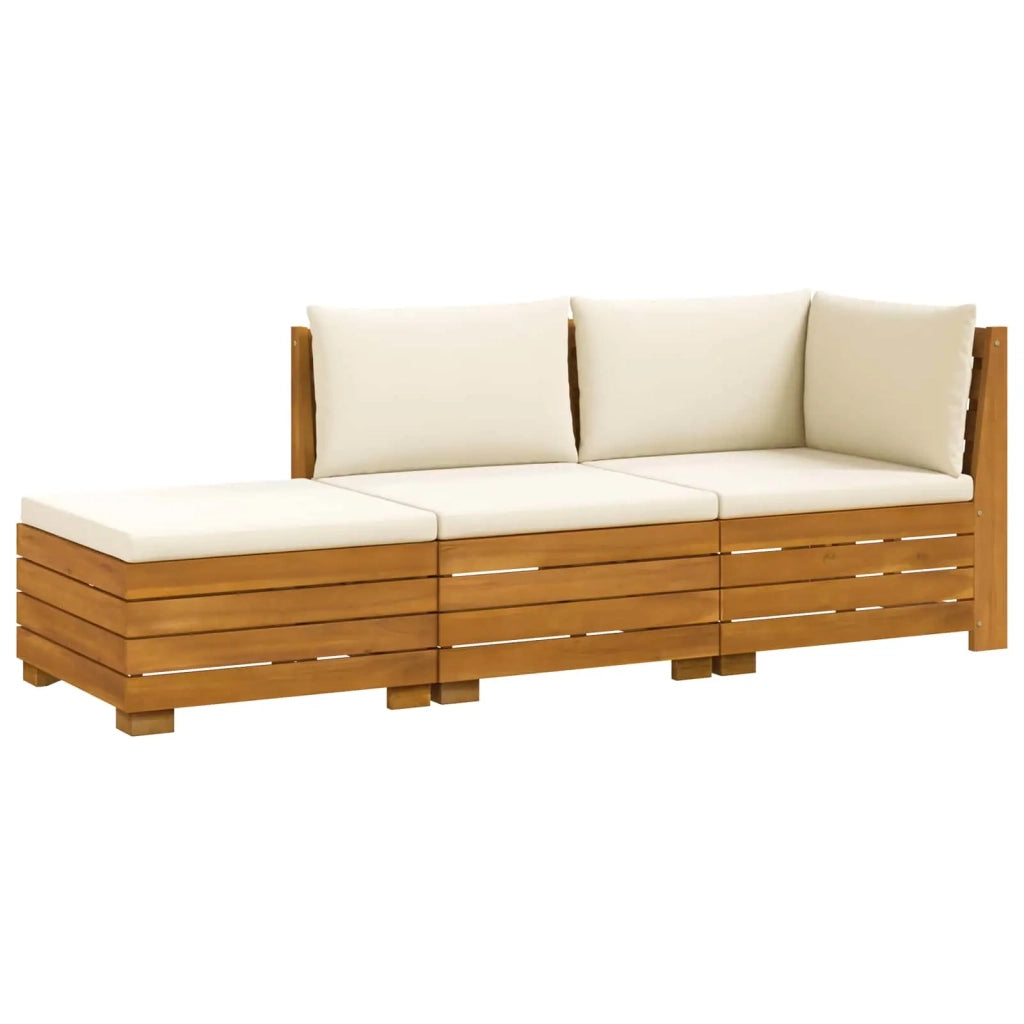 Set di divani da esterno-Sofa da giardino con cuscino 3 Pezzo Marrone 935563