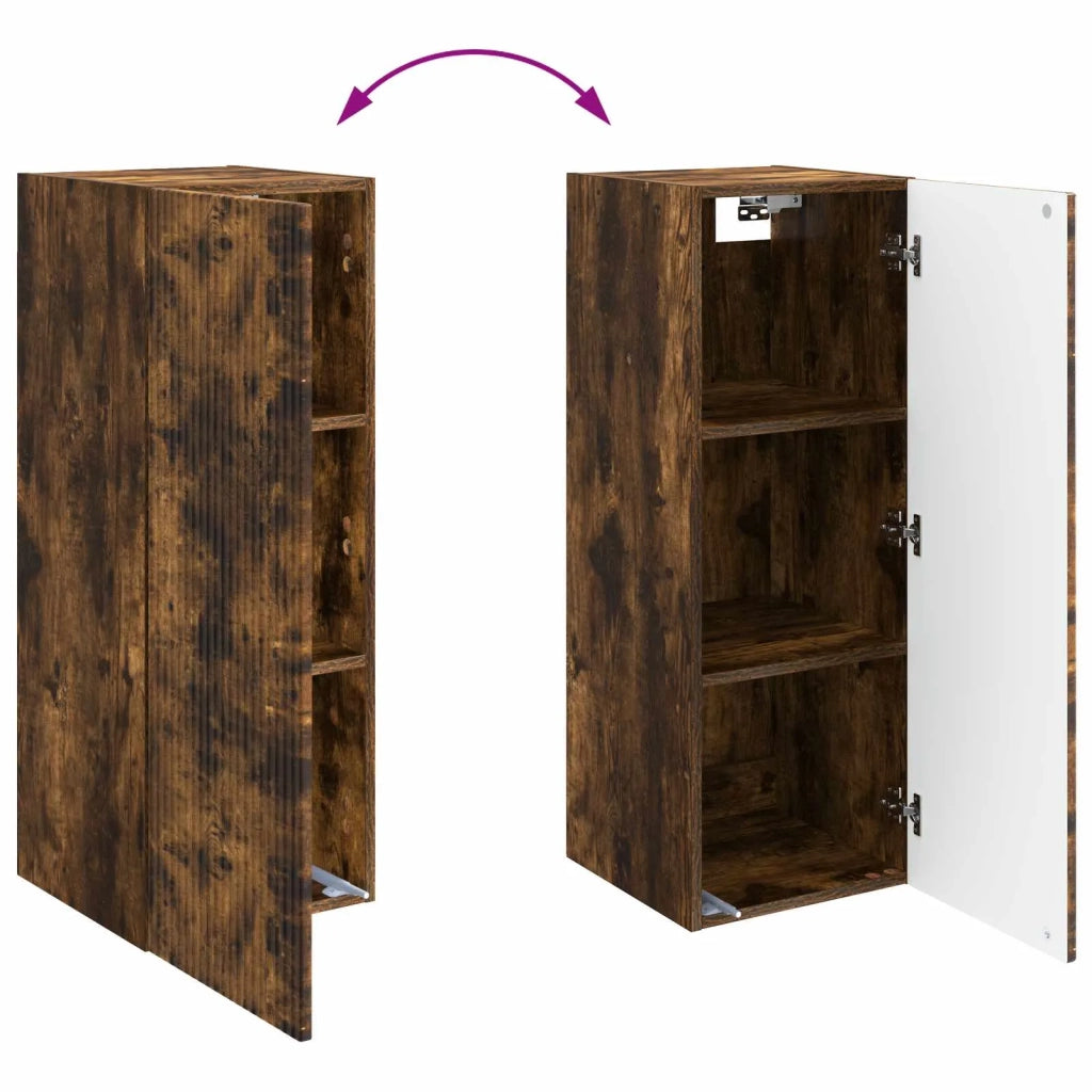 Mobiletto a muro Rovere Fumo 33 x 34,5 x 90 cm 898420