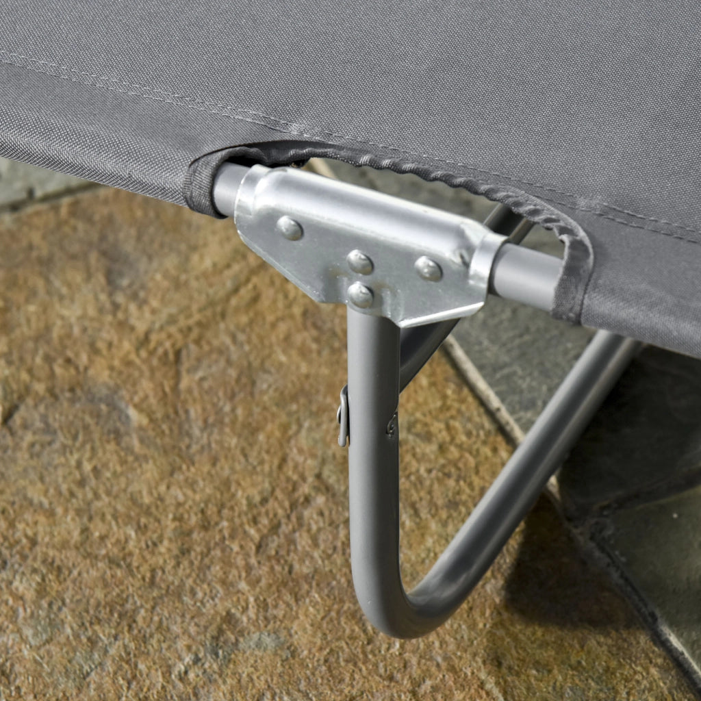 Sdraio Pieghevole con Schienale Reclinabile ¨C zephmum ¨C Grigio 187x55x24