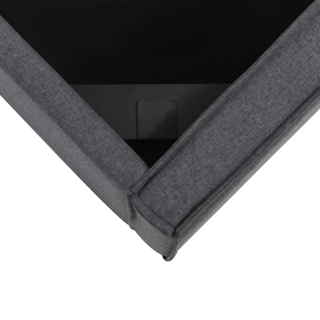 Letto singolo imbottito 90x200 cm con contenitore e testiera trapuntata