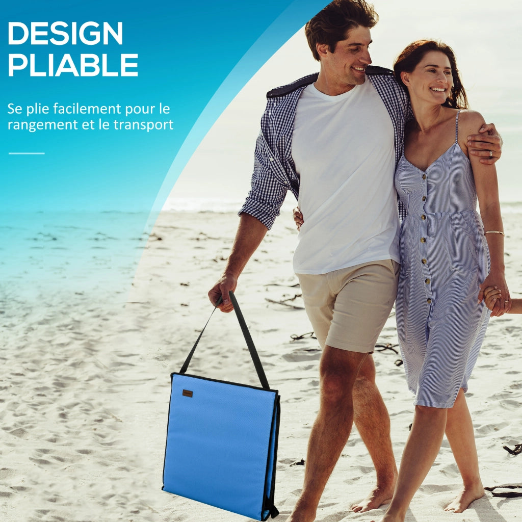 Set di 2 sedie da spiaggia con schienale reclinabile ¨C zephmum ¨C polipropilene blu