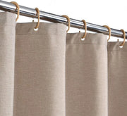 Douchegordino in velluto pesante 240 g/m² per bagno, hanger con stile lussuoso hotel, lavabile, taupe, 80 x 180 cm