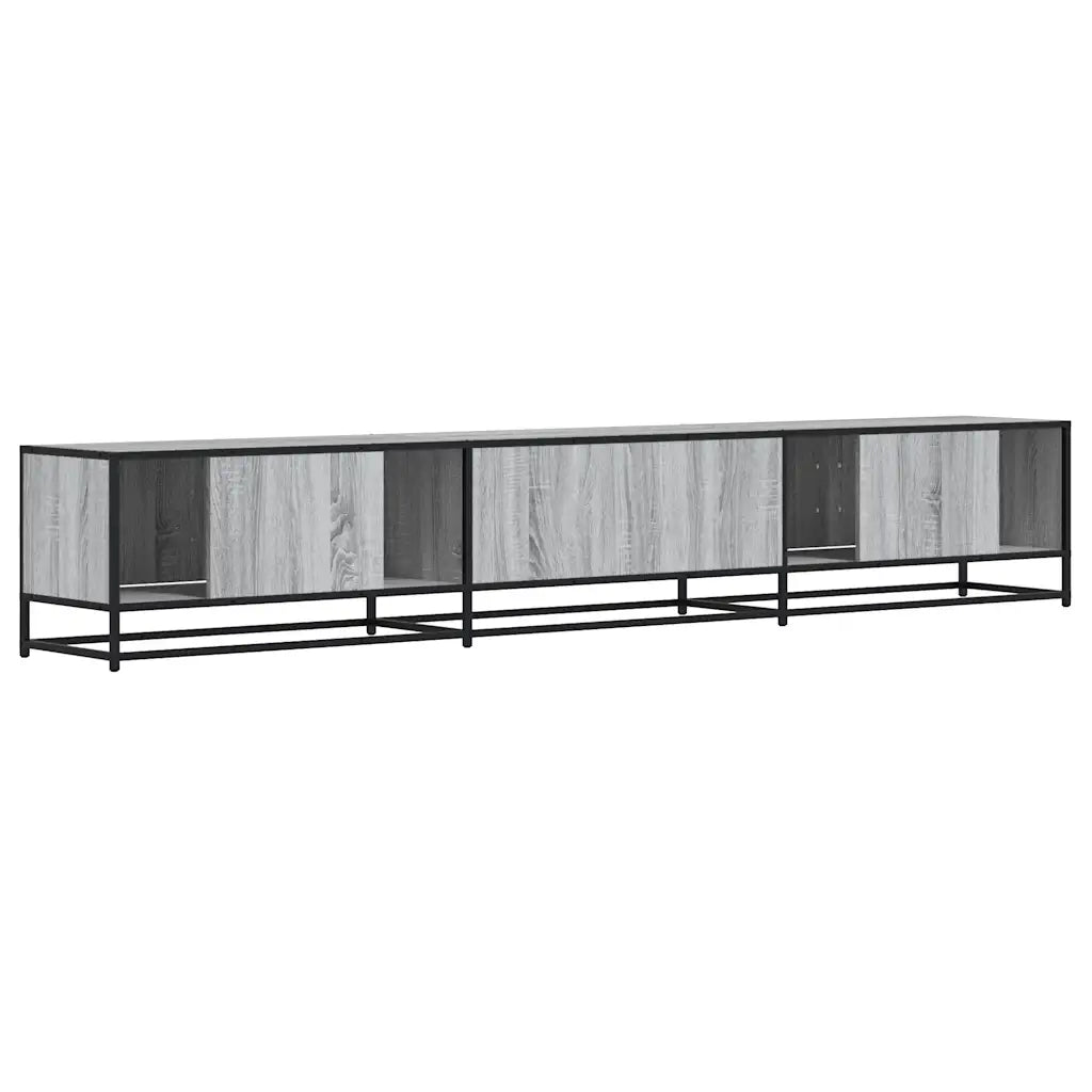 Mobile TV-Credenza TV-Console TV Grigio Sonoma 240x35x41 cm in Legno Multistrato