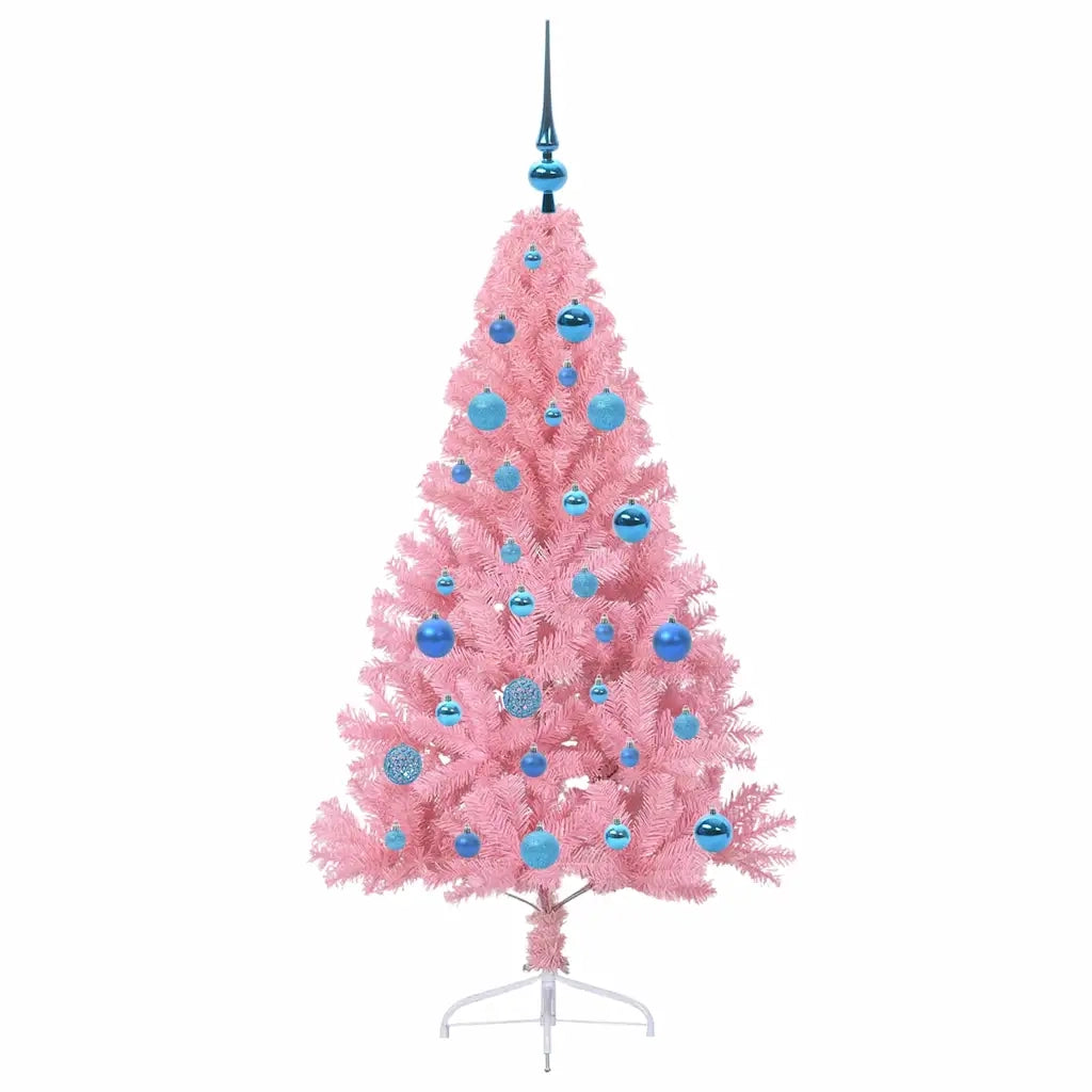 Albero di Natale artificiale con luci integrate Rosa 150 cm PVC 3397070