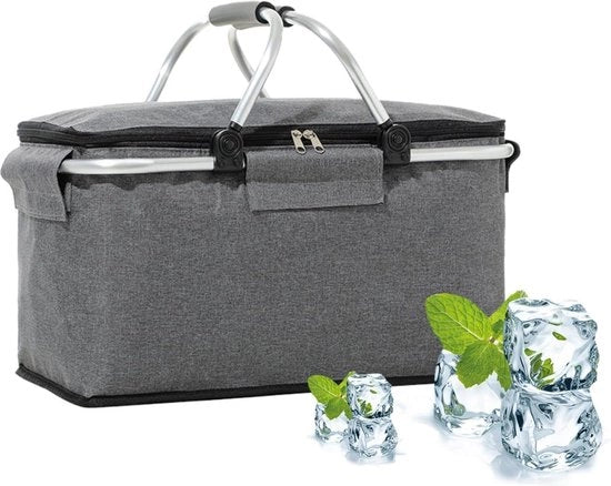 Portatile Isolati Mancini con Funzione di Raffreddamento - 18 Litri Grande Mancino Isolante - Mancino Termico Portatile - Tasca Acqua-Resistente per Picnic - Mancino per BBQ, Camping, Escursioni, Shopping