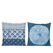 CUSCINO 45X45CM DECORATO BLU DA ESTERNO IN POLIEST
