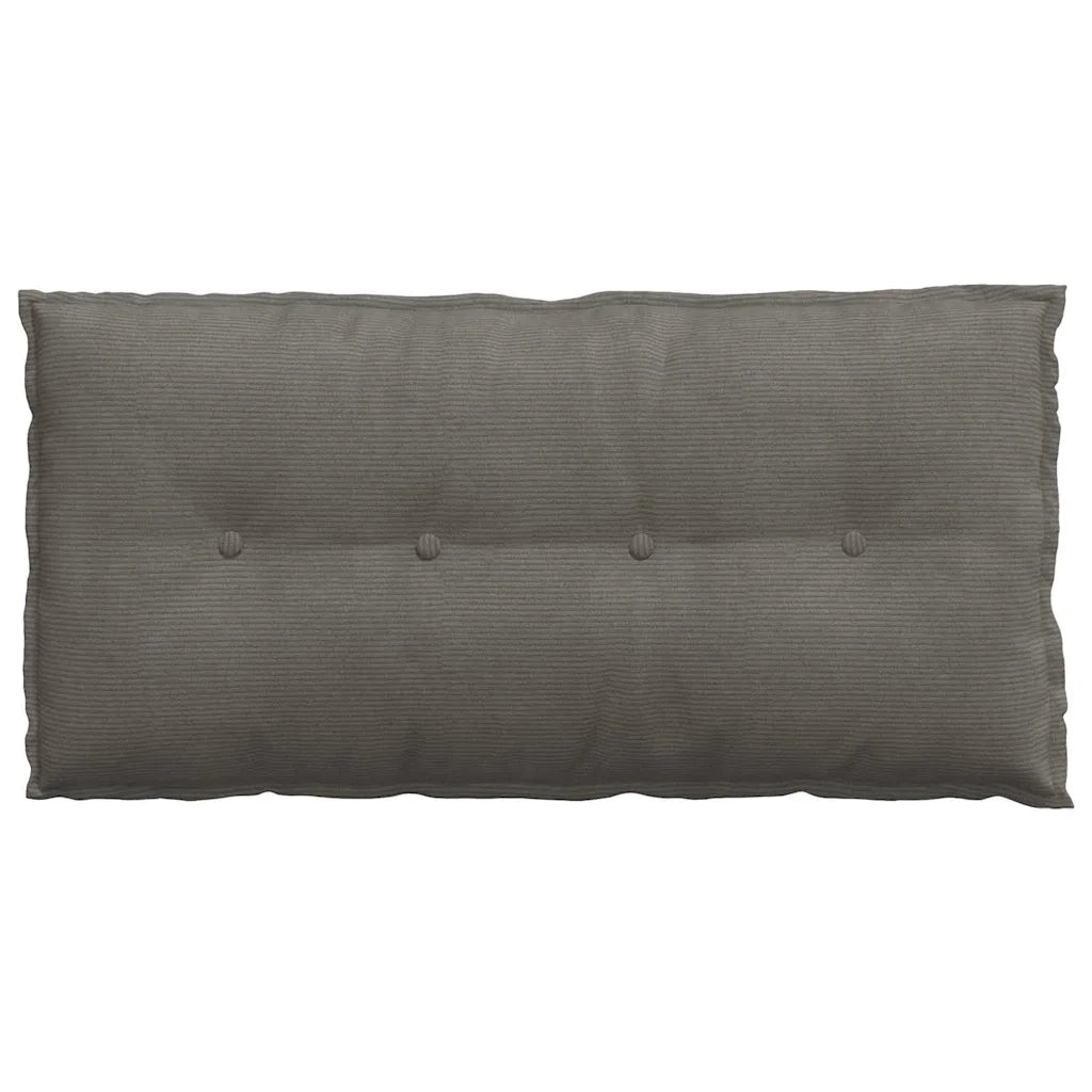 Cuscino per Schiena Grigio chiaro 100 x 50 cm Tessuto in Cords