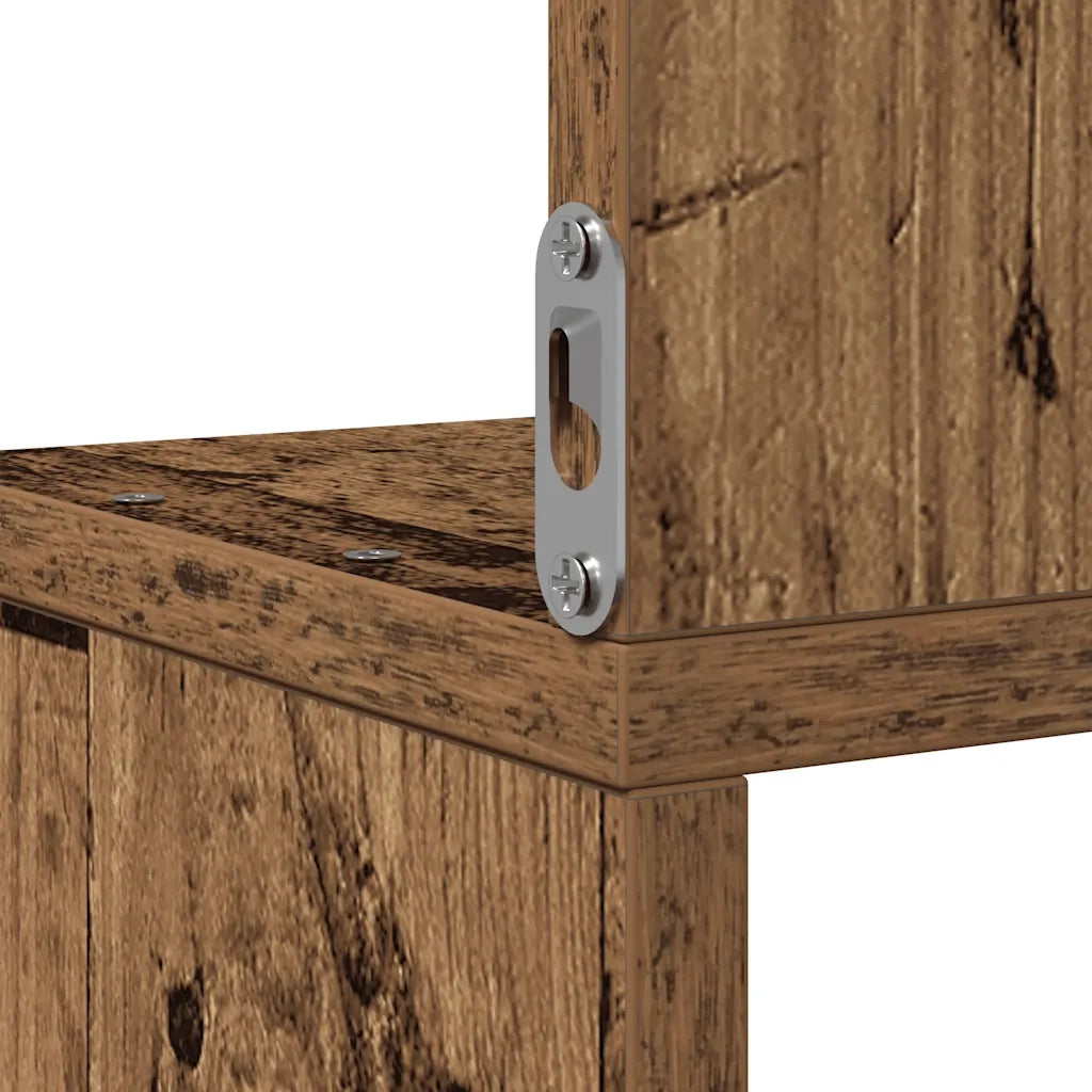 Mensola Angolare Legno Antico 20x20x127,5 cm Truciolato 856614