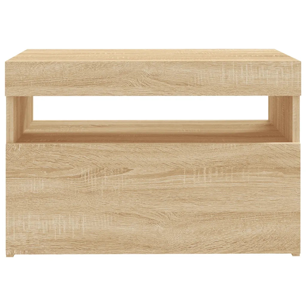Mobile Porta TV con Luci LED Rovere Sonoma 60x35x40 cm 804415