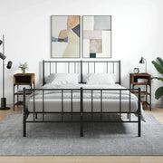 Comodini 2 pz-Set di 2 Tavolino da notte Rovere Fumo 35x34,5x70 cm in Legno Multistrato