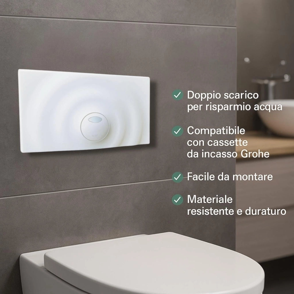 Placca di Ricambio Doppio Scarico Bianca Grohe