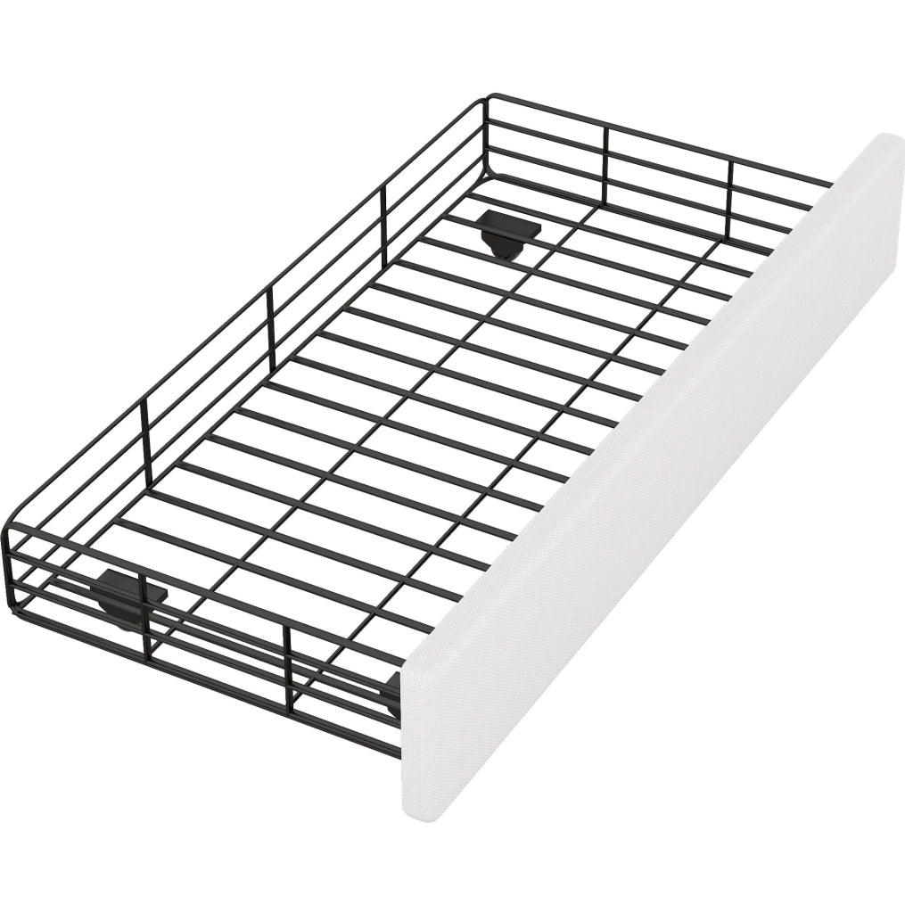 Letto imbottito 90 x 200 cm con cassetti e testiera regolabile