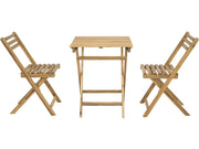 Set tavolo e sedie da giardino in legno "Aldo" - 2 posti - Marrone