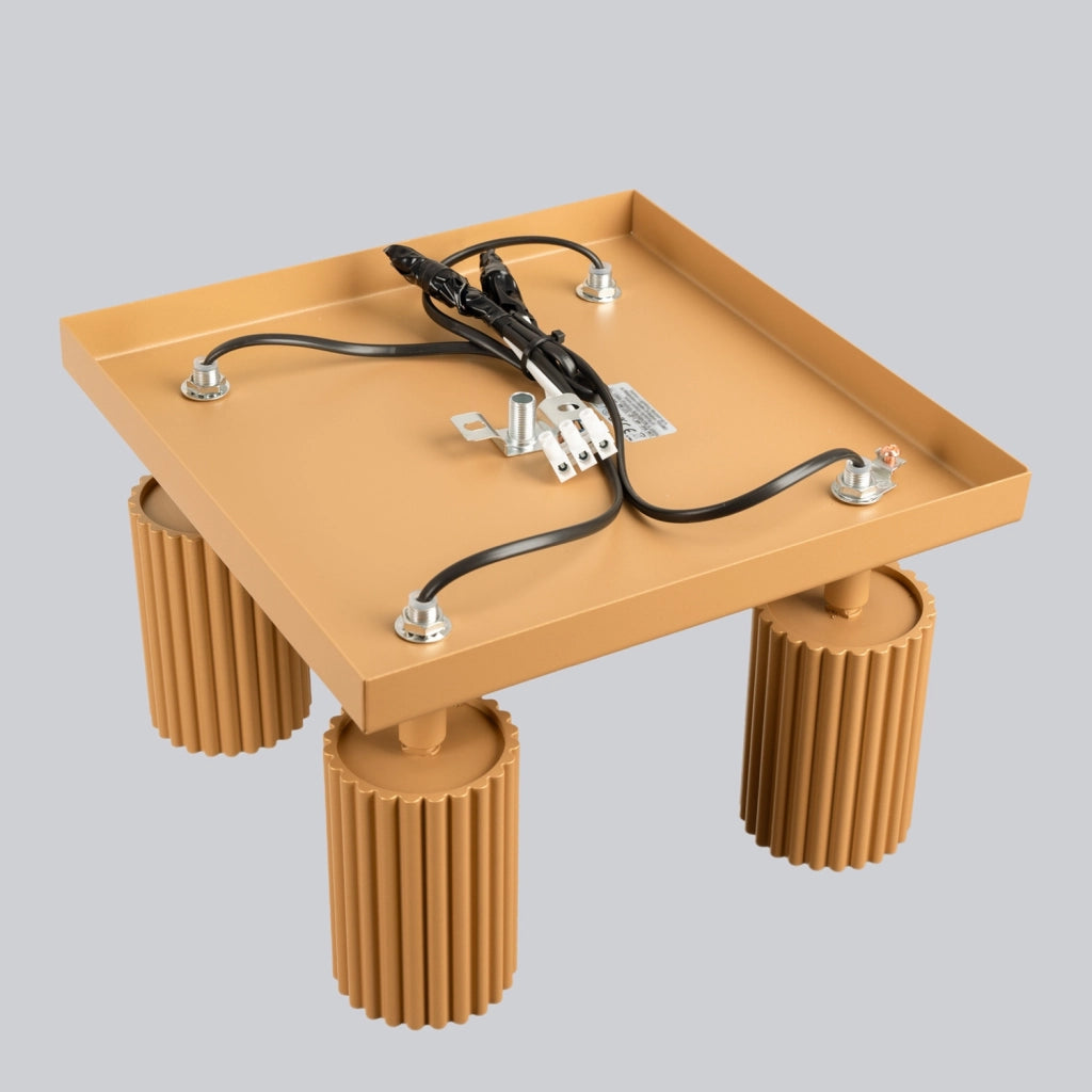 Plafoniera moderna oro quadrata 25 cm 4xGU10 GRAVIO