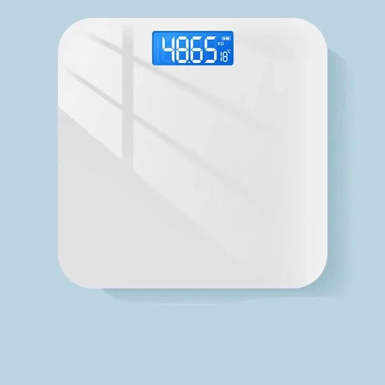 Ponderale digitale per bagno, bilancia digitale precisa per singoli, progetto compatto, schermo LED, bilancia digitale precisa per il bagno, misura peso fino a 180 kg, bianca