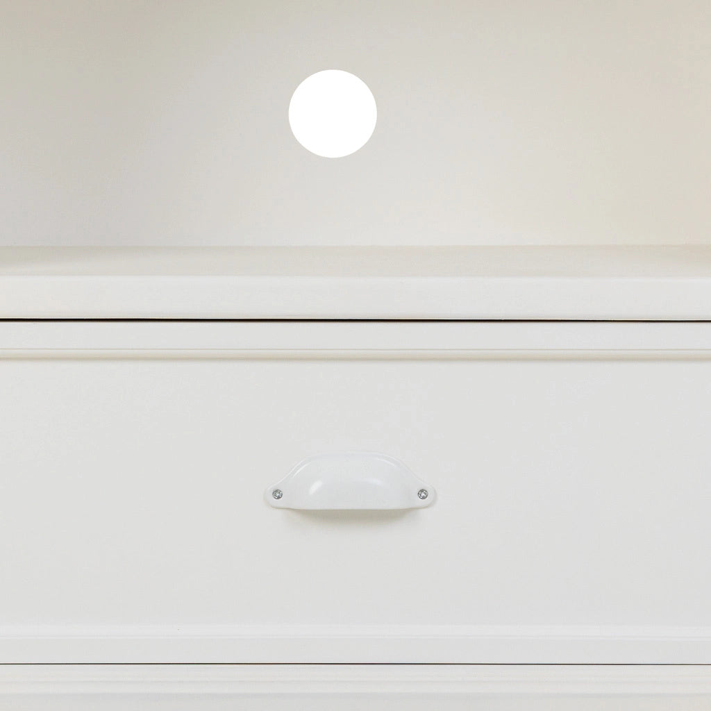 Credenza in legno bianco con 2 ante e 1 cassetto 150x36x80h cm