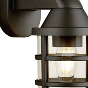Applique Contemporanea Mare Policarbonato Nero Trasparente 1 Luce E27