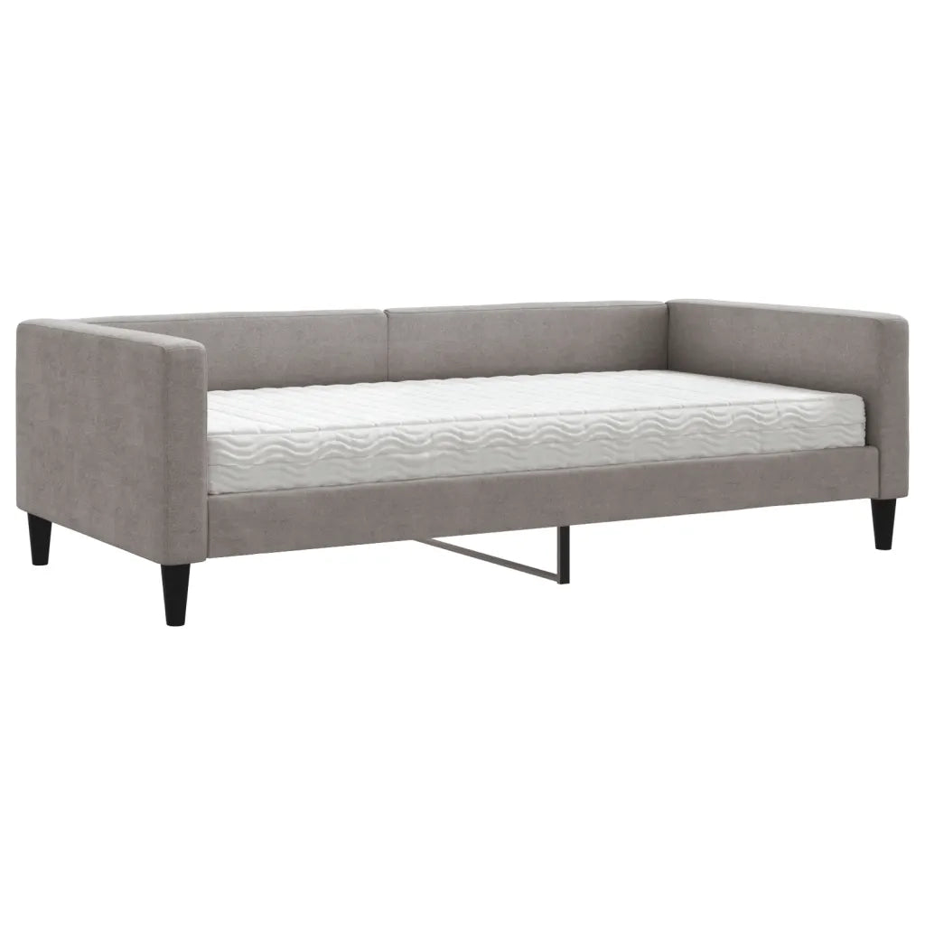 Divano Letto con Materasso-Sofa Letto-Daybed Tortora 100x200 cm in Tessuto 611587