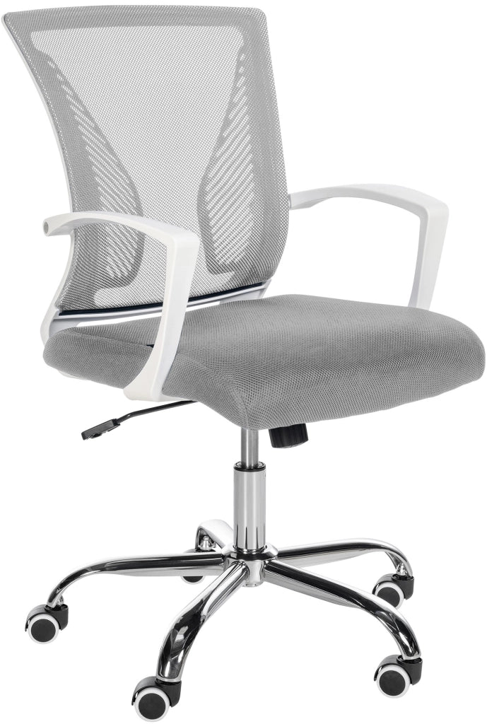 Poltrona da ufficio Tracy cromo,grigio chiaro