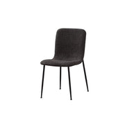 Sedia ALICE – Tessuto bouclé grigio e gambe in metallo nero – Eleganza e comfort moderno